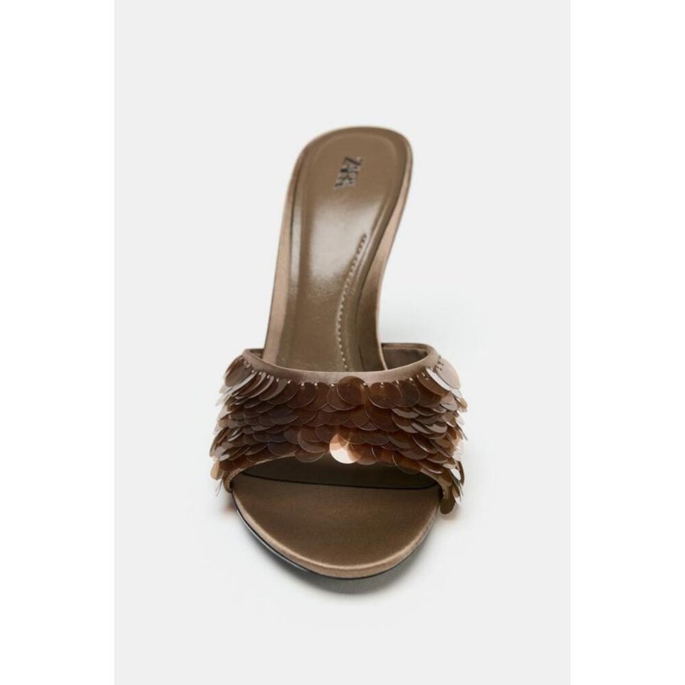 ZARA FANTASY SEQUIN SANDALS - Picture 5 of 6